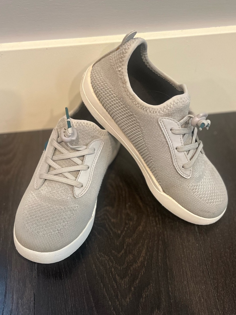 Kids Vessi Weekend Lightweight Grey Knit Sneakers